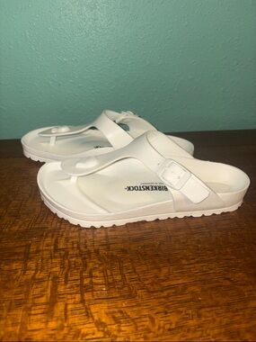 Birkenstock White Gizeh EVA Thong Sandals